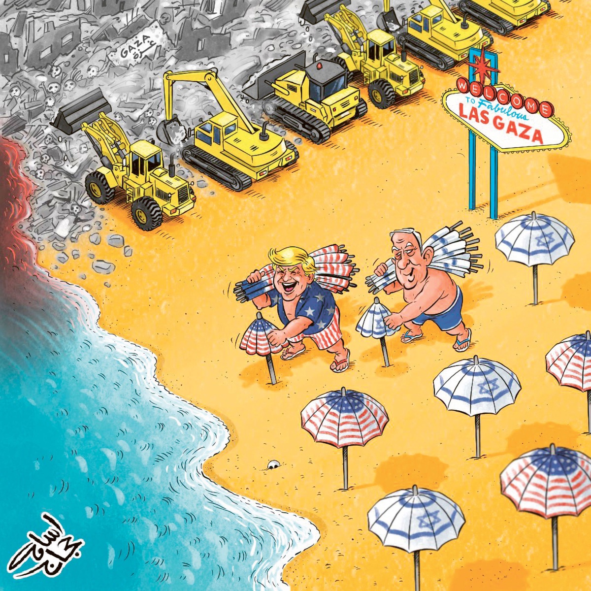 Karikatur Osama Hajjaj
