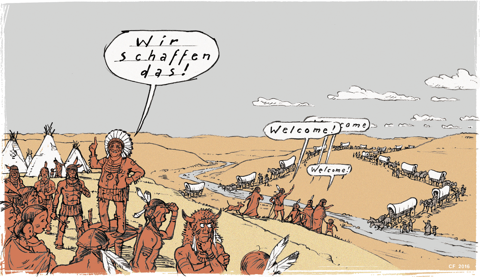 Karikatur Caspar Frei